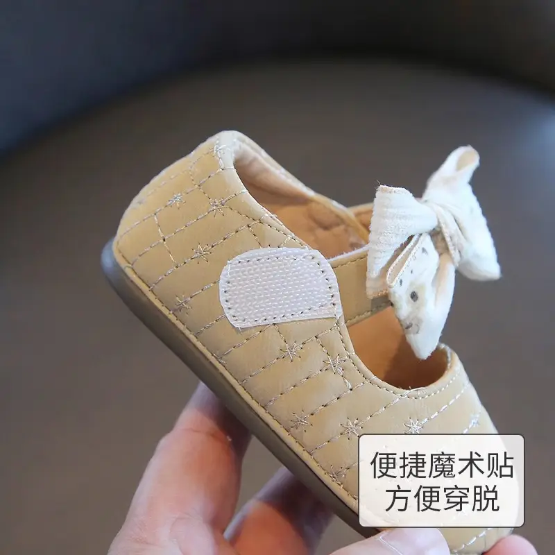 Baby Bow Shoes White Sparkly Spring Autumn