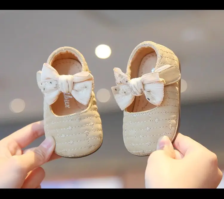 Baby Bow Shoes White Sparkly Spring Autumn — feature 10