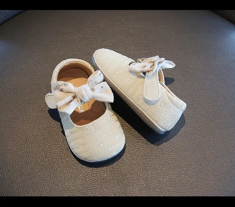 Baby Bow Shoes White Sparkly Spring Autumn — feature 18