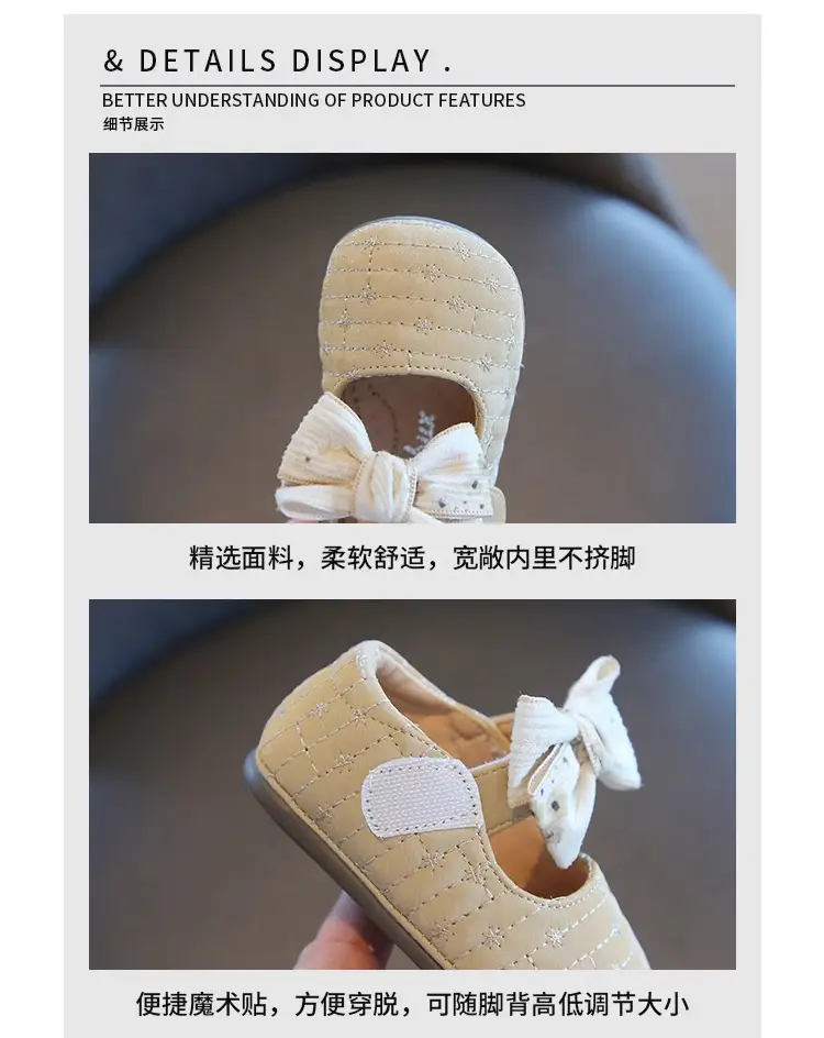 Baby Bow Shoes White Sparkly Spring Autumn — feature 4