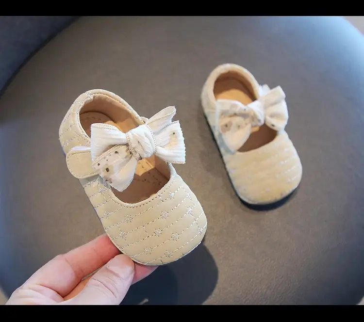 Baby Bow Shoes White Sparkly Spring Autumn — feature 9