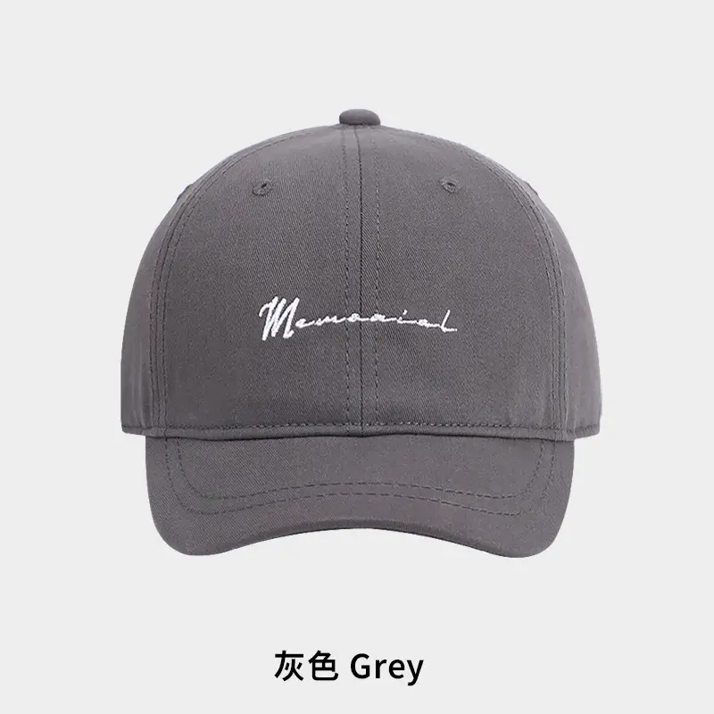 Grey Embroidered Baseball Cap for Women Men - Image 5