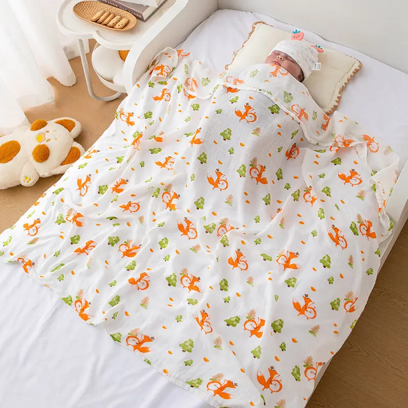 Baby Cotton Scarf for Single Bed Baby Mosquito Protector - Image 8