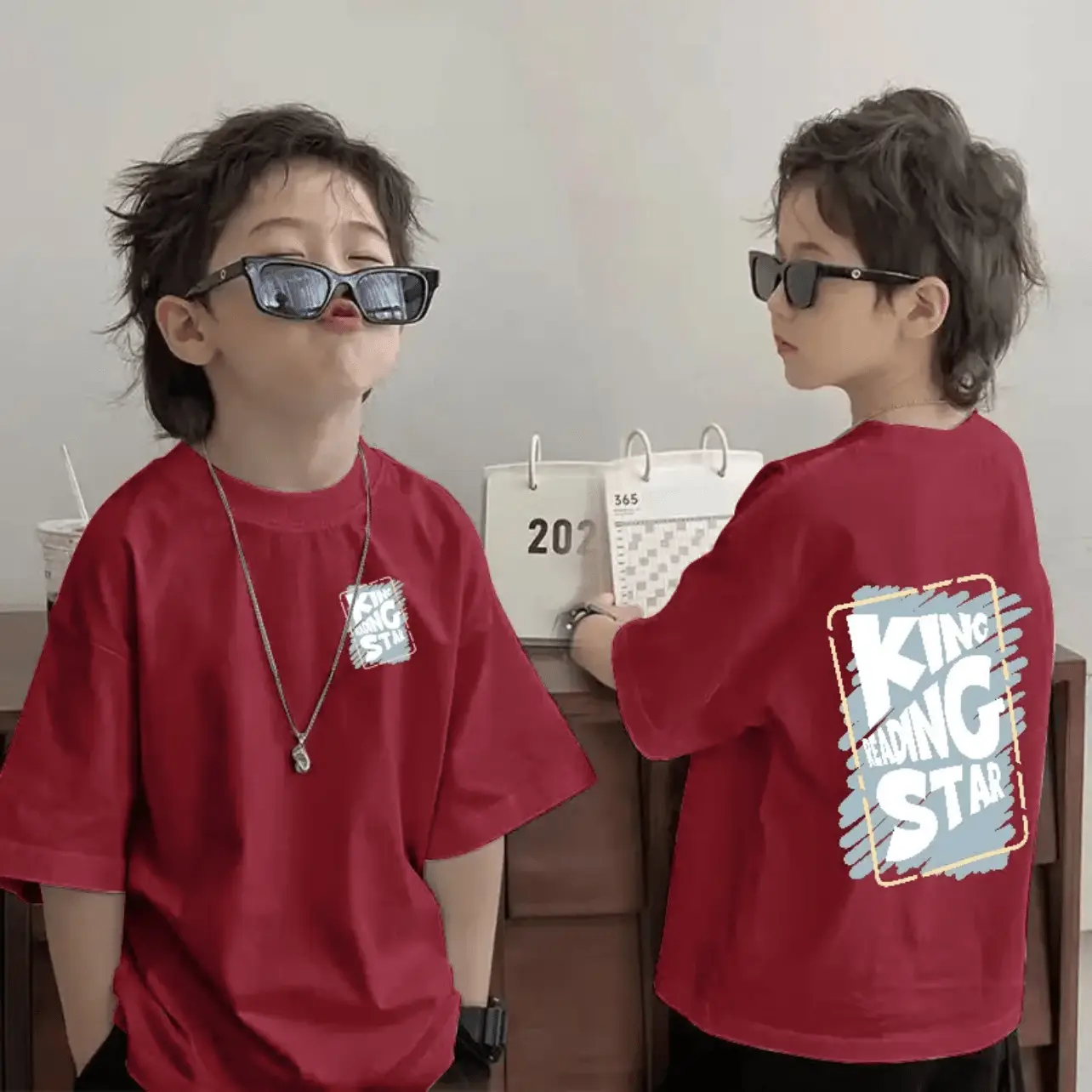 Cotton Kids T-Shirt Pink "King Star" Summer 2025 - Image 12