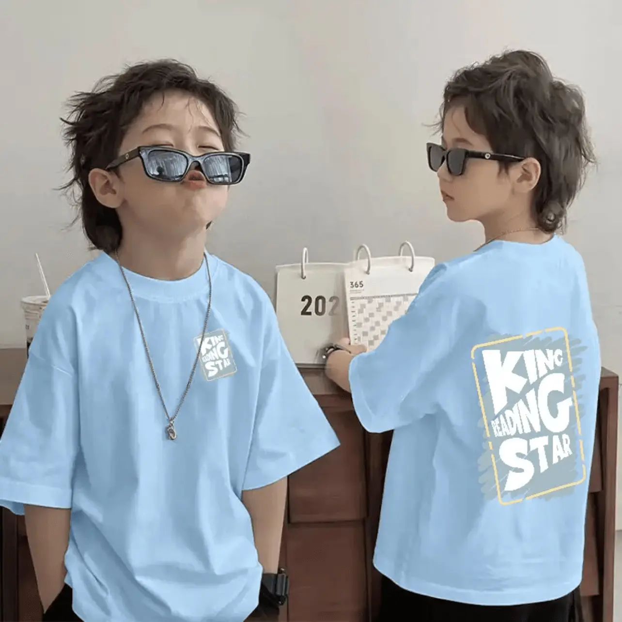 Cotton Kids T-Shirt Pink "King Star" Summer 2025 - Image 14