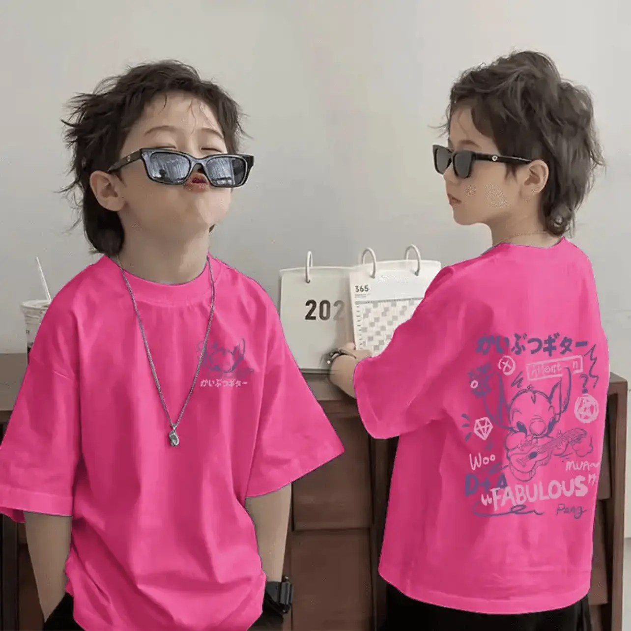 Cotton Kids T-Shirt Pink "King Star" Summer 2025 - Image 4