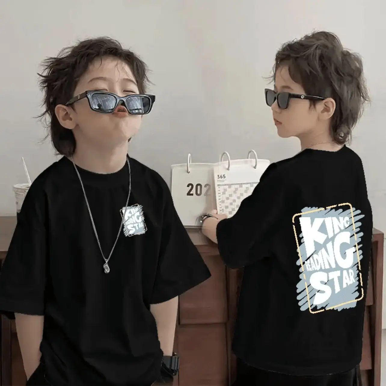 Cotton Kids T-Shirt Pink "King Star" Summer 2025 - Image 9