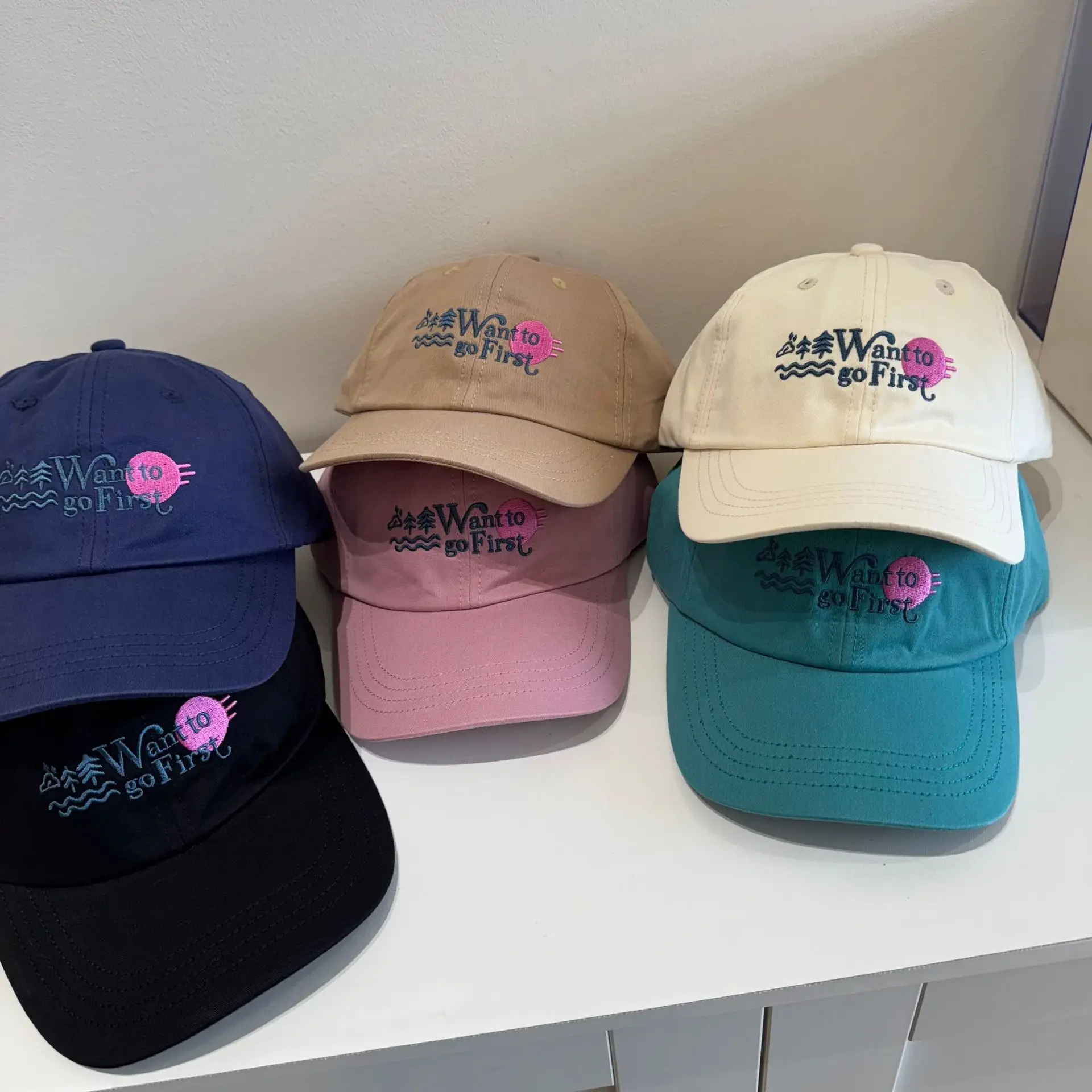 Women's Korean Style Sunshade Cap with Embroidered Design - Image 8
