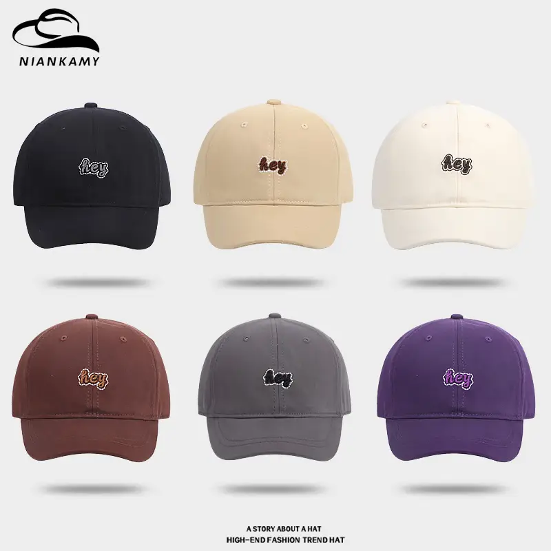 Korean Style Embroidered Black Cap for Men - Image 6