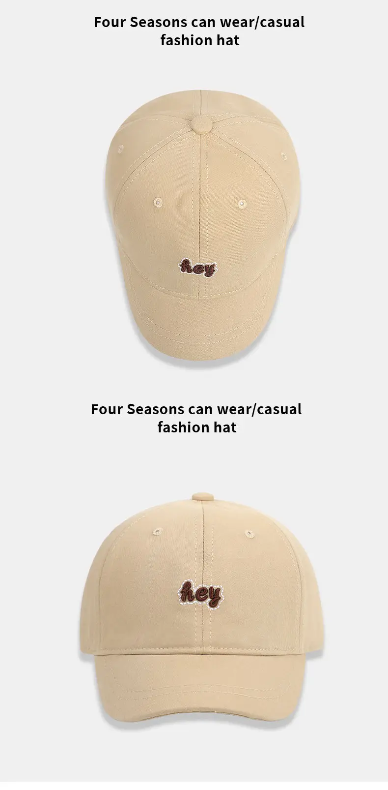 Korean Style Embroidered Black Cap for Men — feature 11