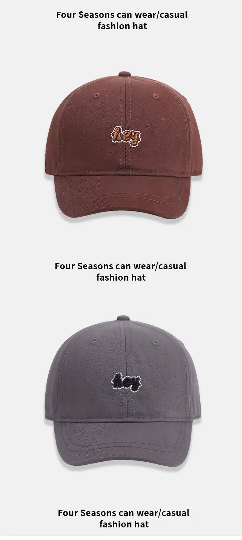 Korean Style Embroidered Black Cap for Men — feature 13