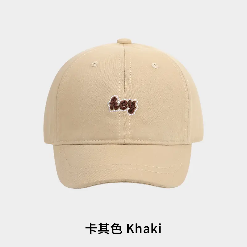 Korean Style Embroidered Black Cap for Men - Image 2
