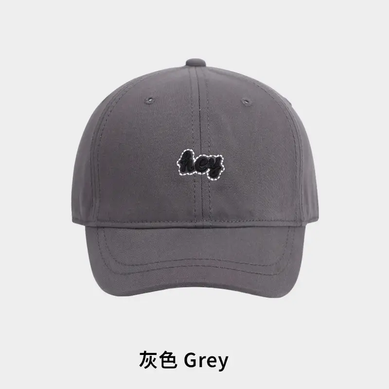 Korean Style Embroidered Black Cap for Men - Image 5