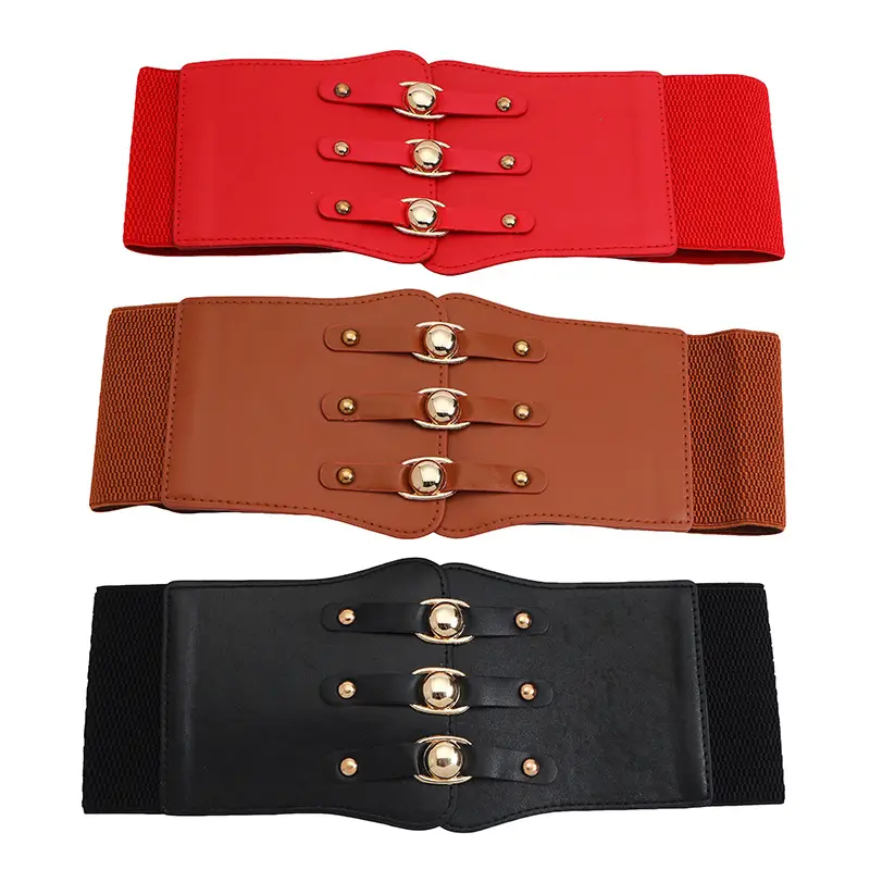 Waist Seal Belt for Women Black White Red Brown — feature 40