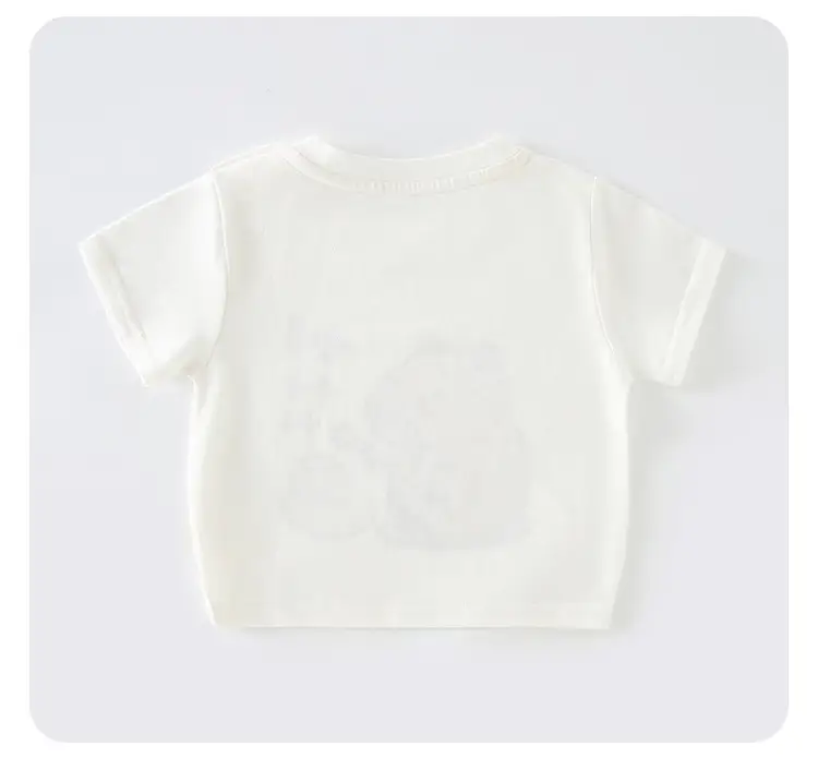 Children Cotton Cartoon Print T-Shirt White — feature 11