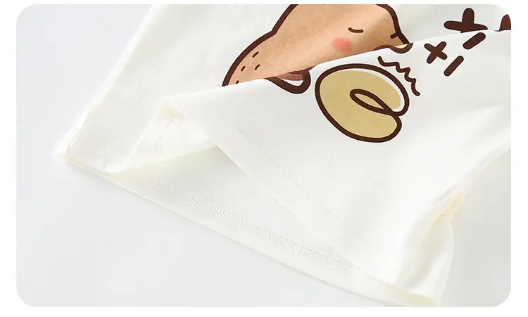 Children Cotton Cartoon Print T-Shirt White — feature 16