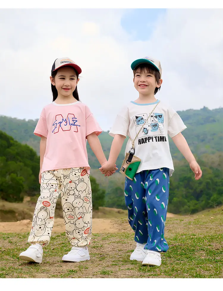 Kids T-Shirt Antibacterial Cotton Girls Boys Short Sleeve — feature 16