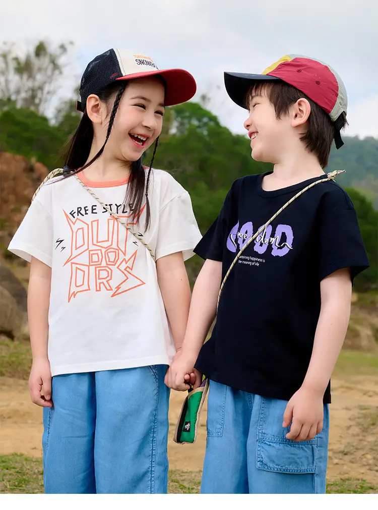 Kids T-Shirt Antibacterial Cotton Girls Boys Short Sleeve — feature 18