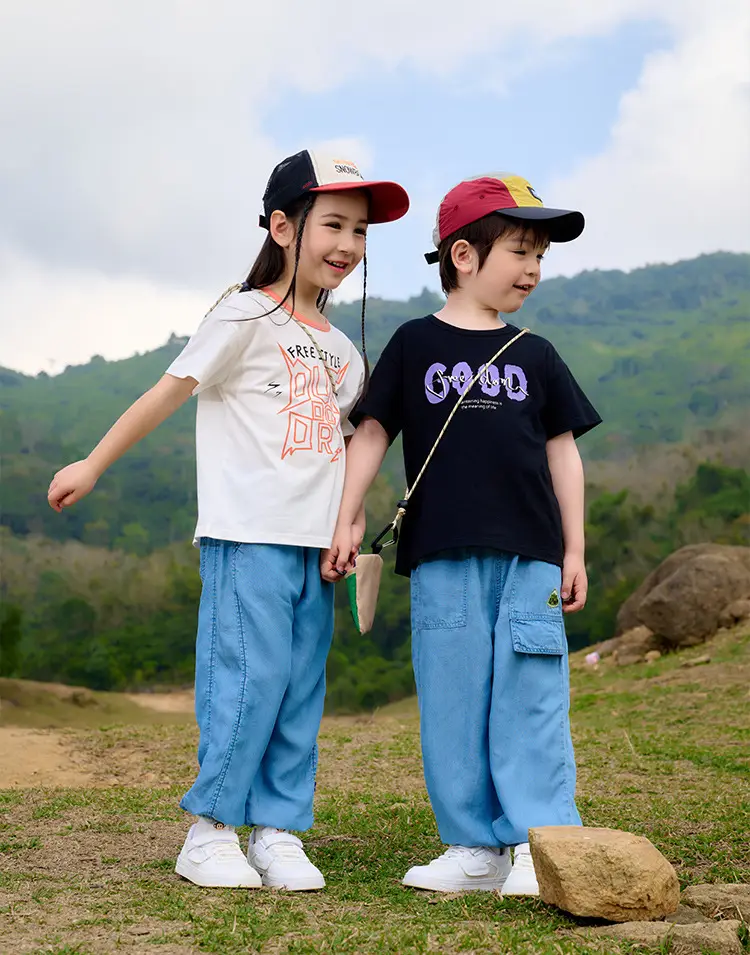 Kids T-Shirt Antibacterial Cotton Girls Boys Short Sleeve — feature 21