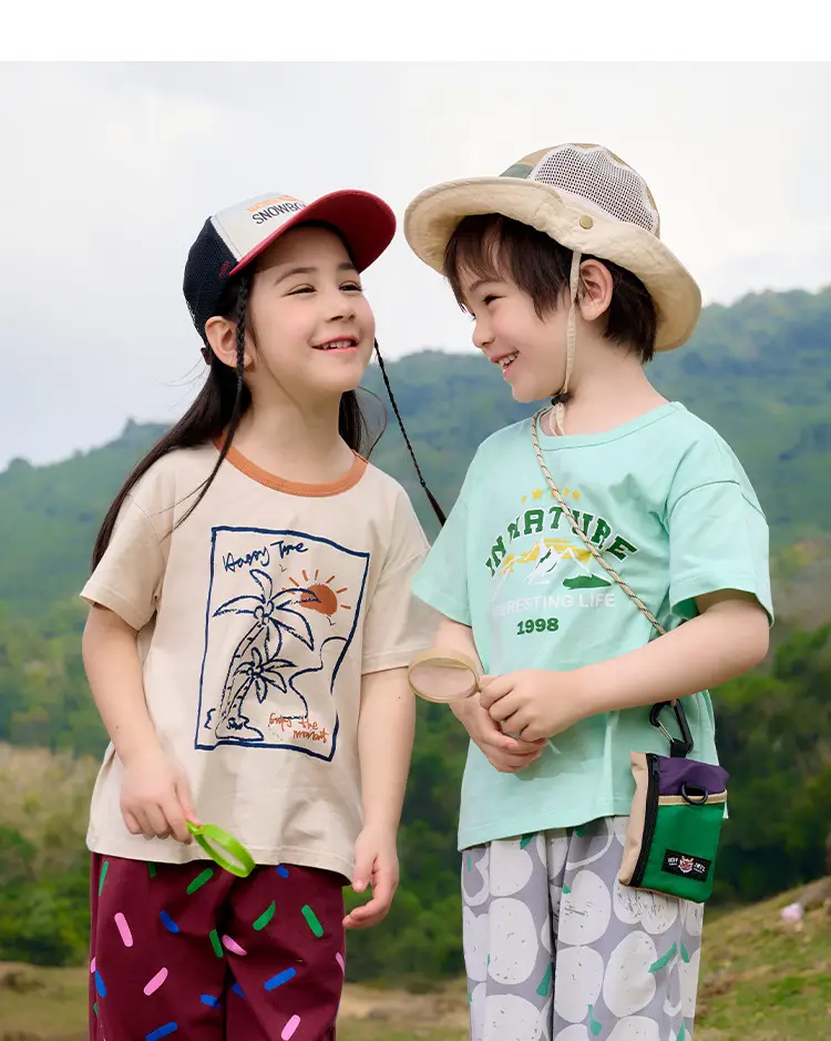 Kids T-Shirt Antibacterial Cotton Girls Boys Short Sleeve — feature 22