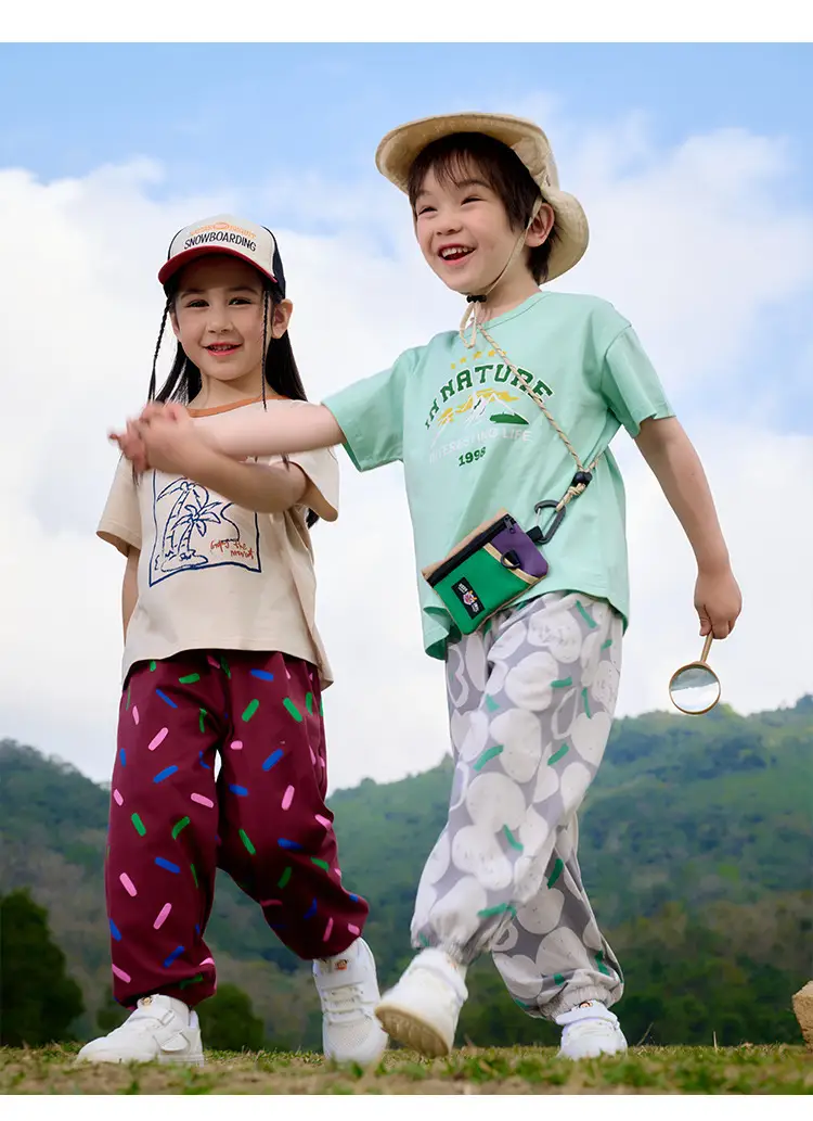 Kids T-Shirt Antibacterial Cotton Girls Boys Short Sleeve — feature 25