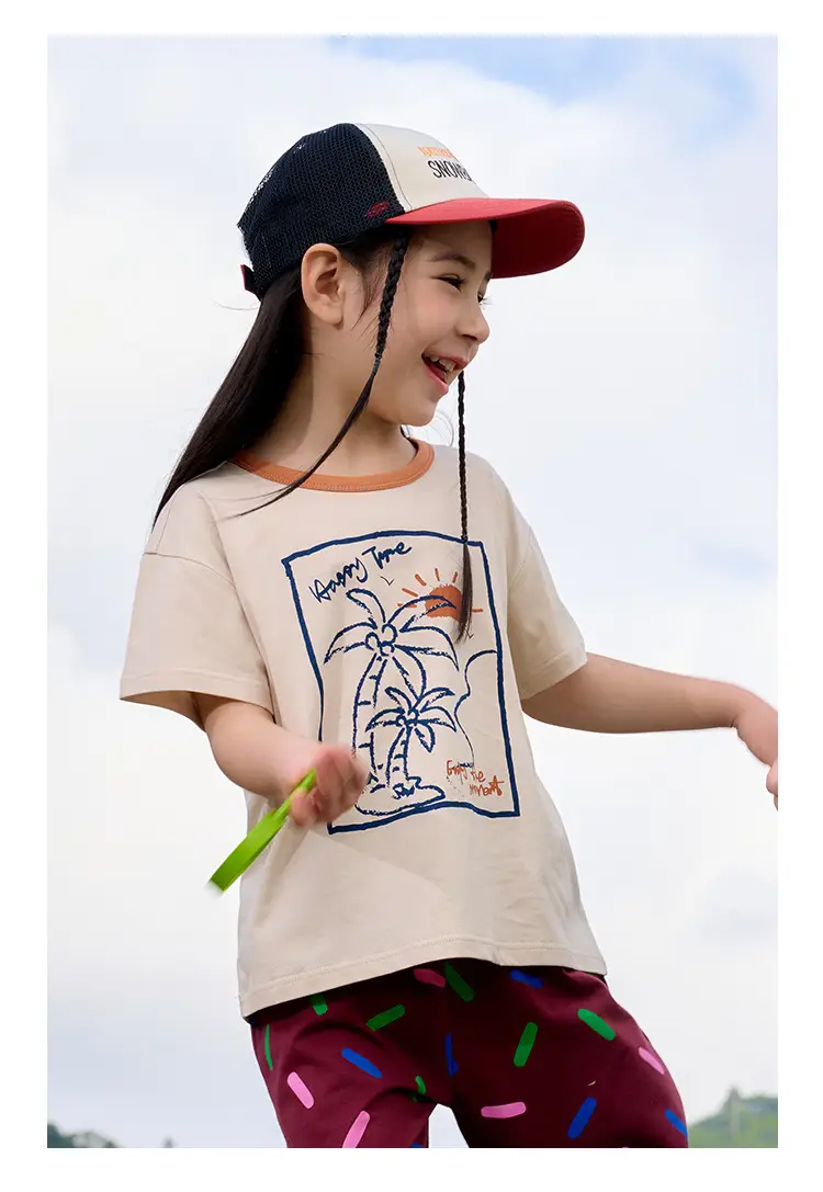 Kids T-Shirt Antibacterial Cotton Girls Boys Short Sleeve — feature 26
