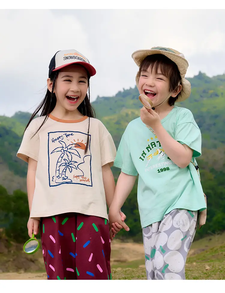 Kids T-Shirt Antibacterial Cotton Girls Boys Short Sleeve — feature 27