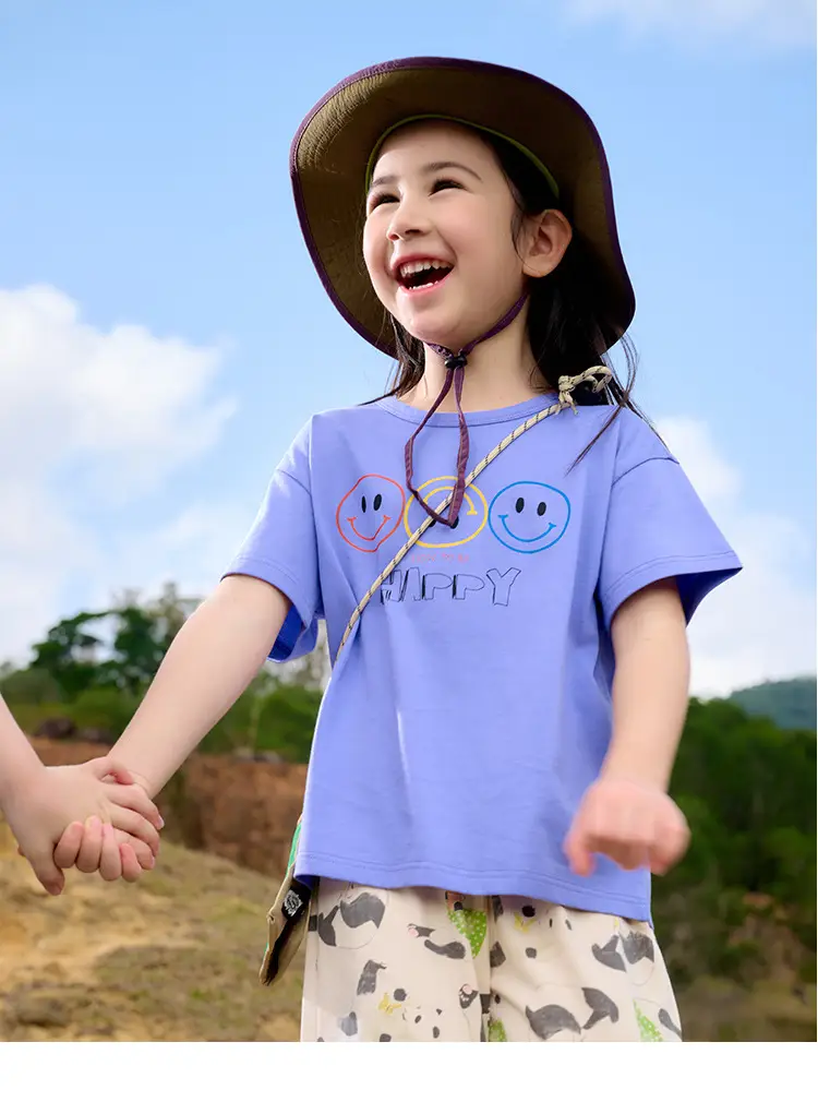 Kids T-Shirt Antibacterial Cotton Girls Boys Short Sleeve — feature 30