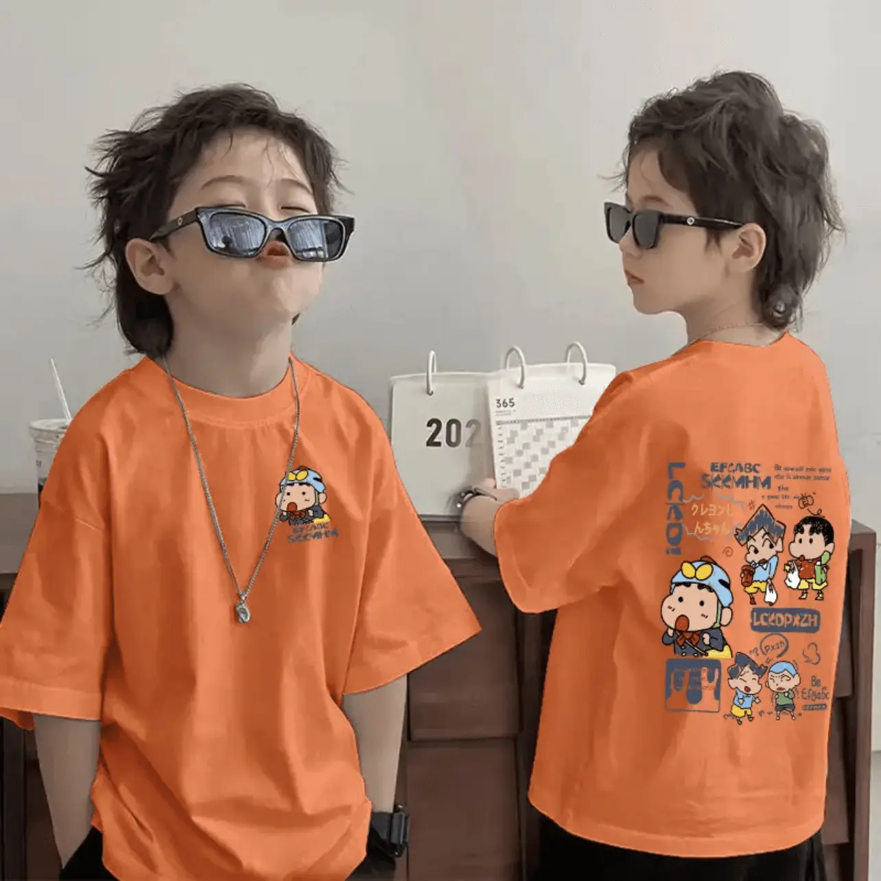Kids Cotton Cartoon T-shirt White Summer Wear - Image 16