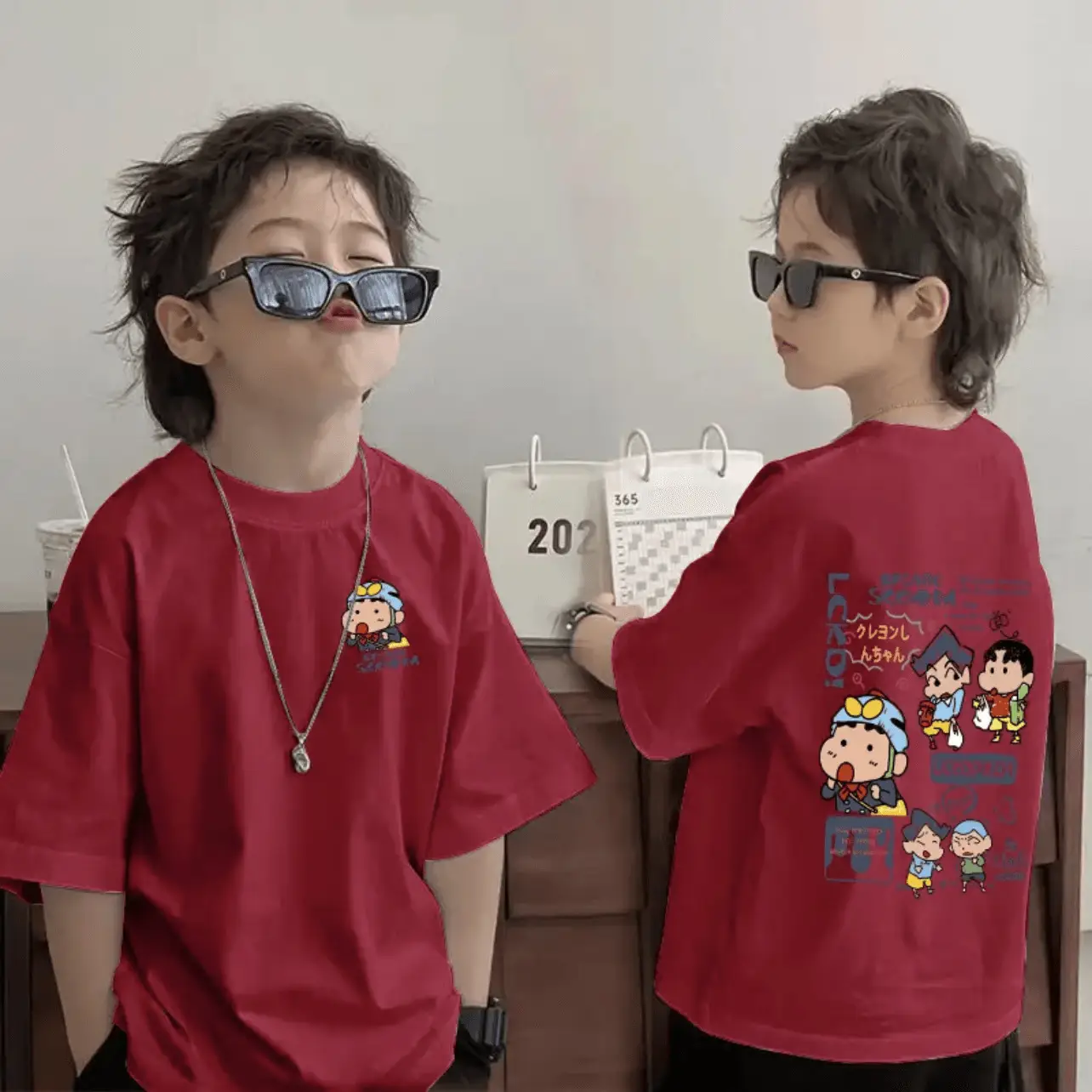 Kids Cotton Cartoon T-shirt White Summer Wear - Image 10