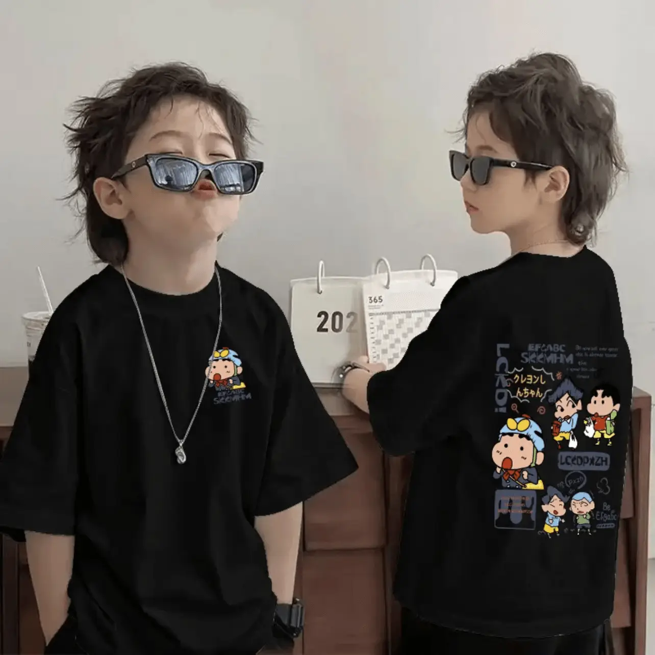 Kids Cotton Cartoon T-shirt White Summer Wear - Image 9