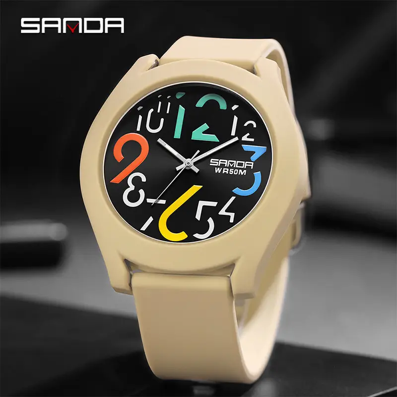 Sanda Test Special Watch Removable Ring Large Dial Waterproof Student Watch - Image 8