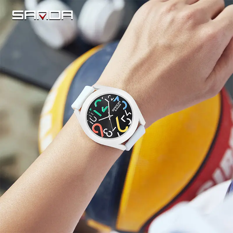 Sanda Test Special Watch Removable Ring Large Dial Waterproof Student Watch - Image 9