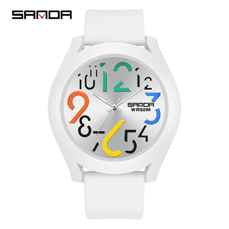 Sanda Test Special Watch Removable Ring Large Dial Waterproof Student Watch - Image 2