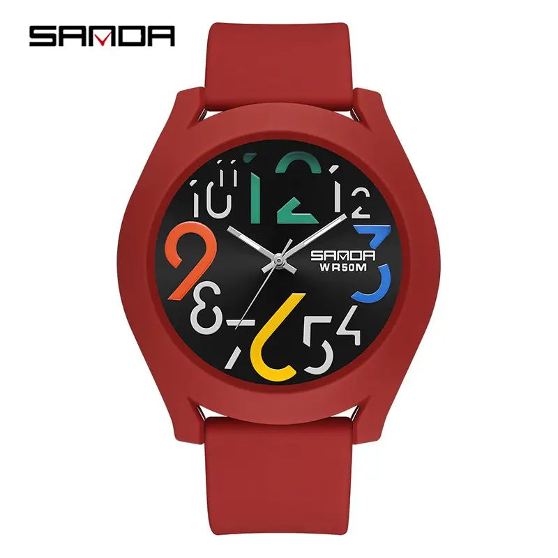 Sanda Test Special Watch Removable Ring Large Dial Waterproof Student Watch - Image 3