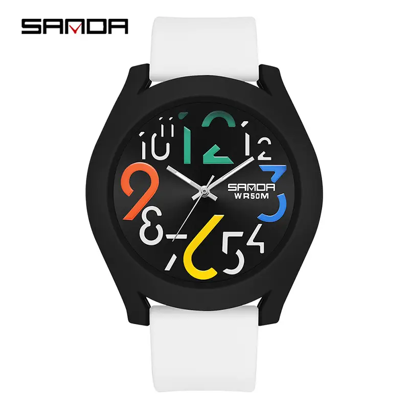 Sanda Test Special Watch Removable Ring Large Dial Waterproof Student Watch - Image 4