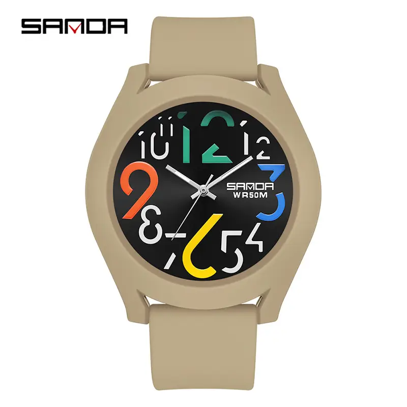 Sanda Test Special Watch Removable Ring Large Dial Waterproof Student Watch - Image 5