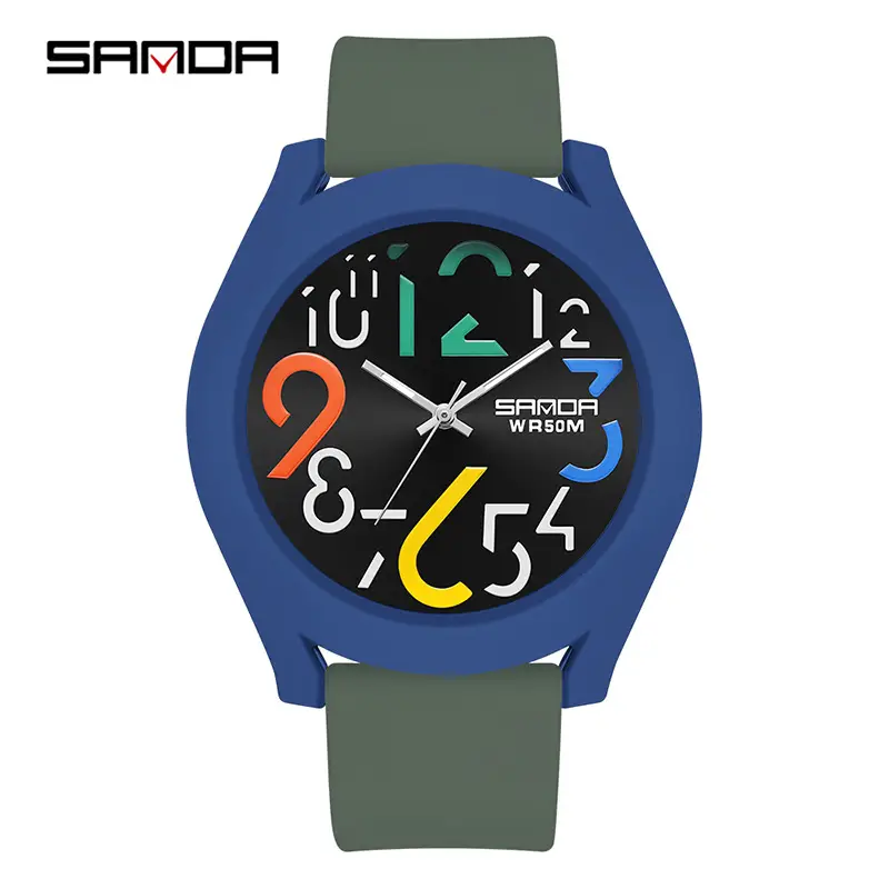 Sanda Test Special Watch Removable Ring Large Dial Waterproof Student Watch - Image 6