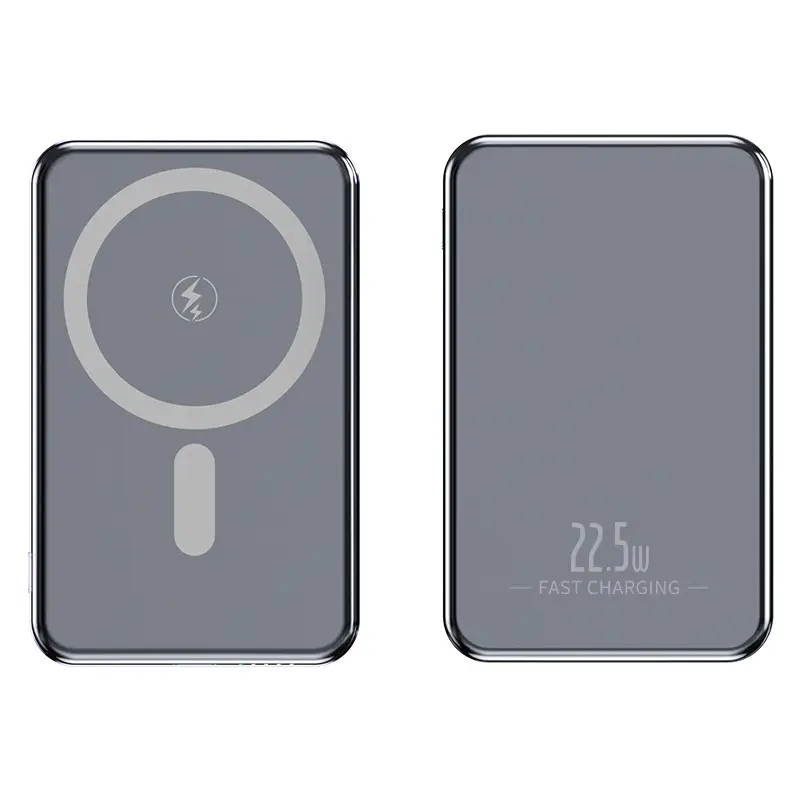 Magnetic suction wireless charging treasure ultra-thin aluminum alloy Magsafe mini 10000 mA compact mobile power gift