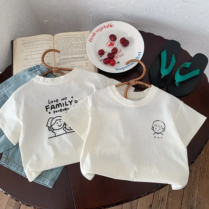 Boys Girls Cotton T-Shirts 2025 Summer Small Medium - Image 3