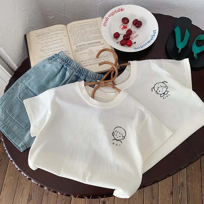 Boys Girls Cotton T-Shirts 2025 Summer Small Medium - Image 4