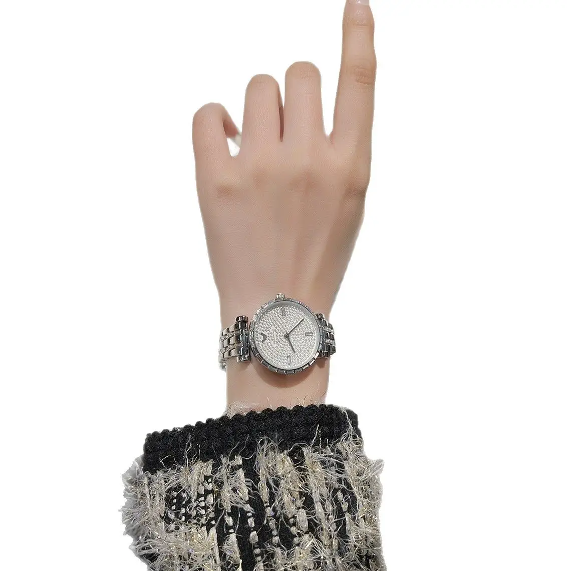 Full Diamond Steel Women's Quartz Watch - Image 6