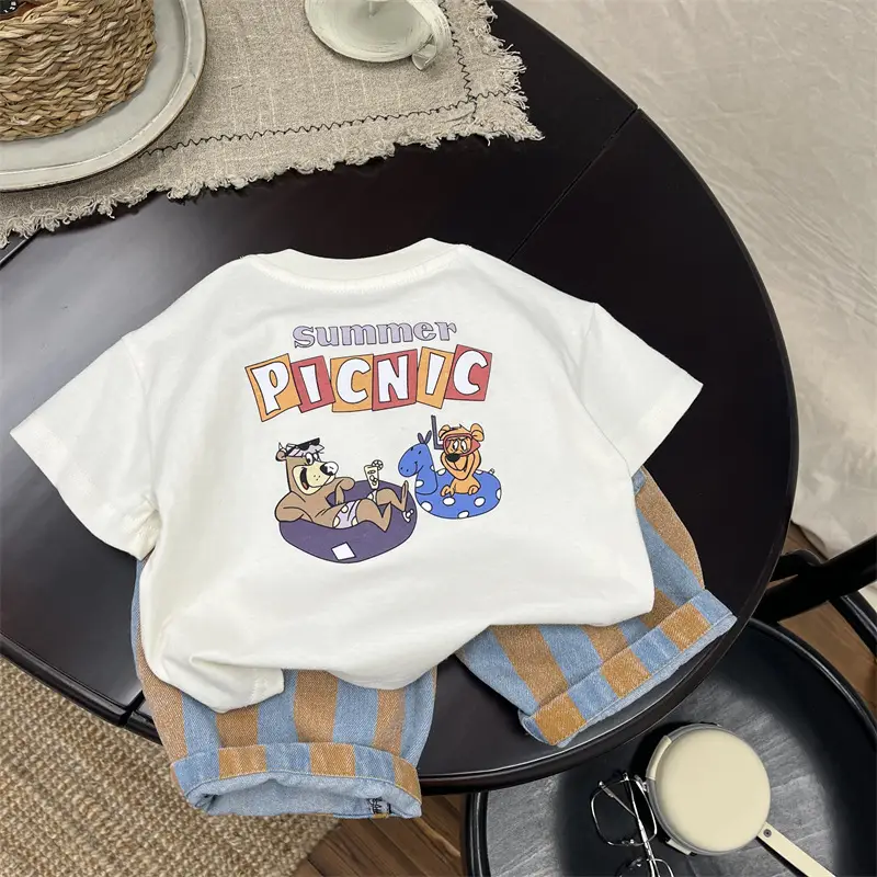 2025 Summer Boys Cotton Cartoon T-Shirt 0-6Y - Image 2