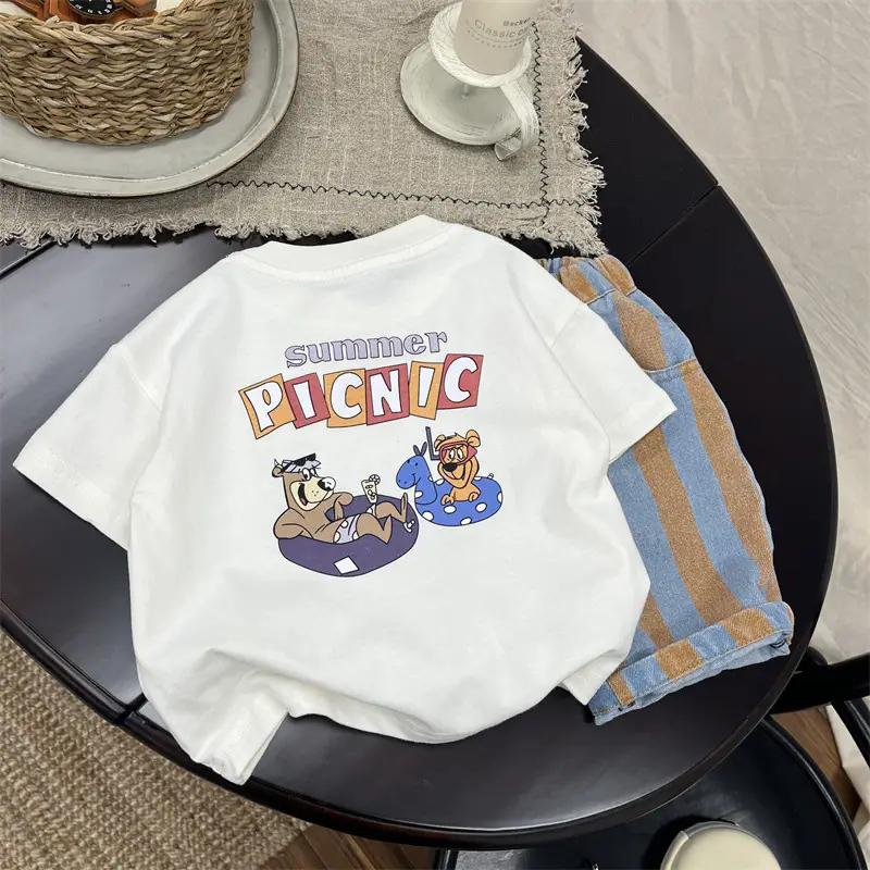 2025 Summer Boys Cotton Cartoon T-Shirt 0-6Y - Image 4