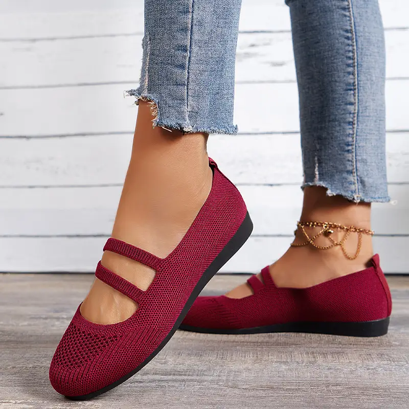 New Style Flat Shoes for Women, Shallow Mouth Loafers, Cool and Breathable Mom Shoes, Large Size Casual Shoes, Breathable and Comfortable - Image 7