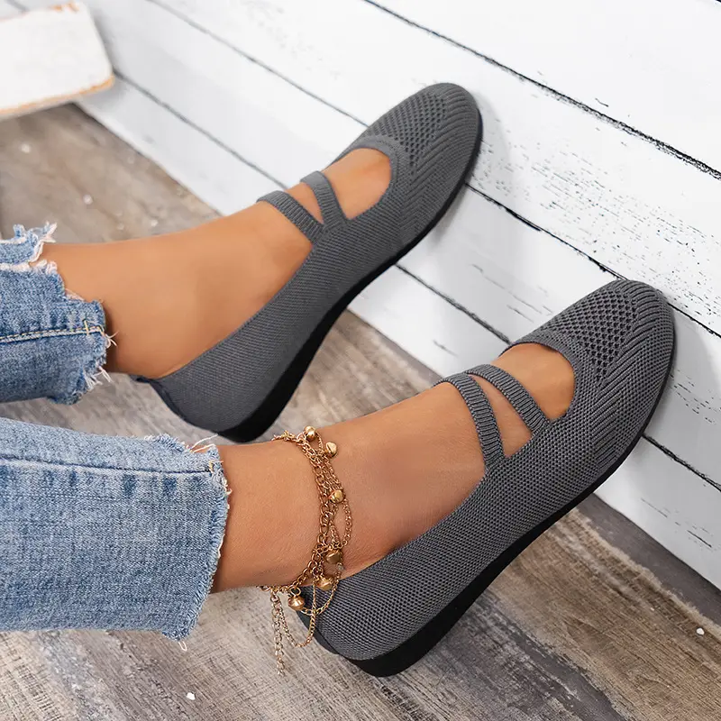 New Style Flat Shoes for Women, Shallow Mouth Loafers, Cool and Breathable Mom Shoes, Large Size Casual Shoes, Breathable and Comfortable — feature 1