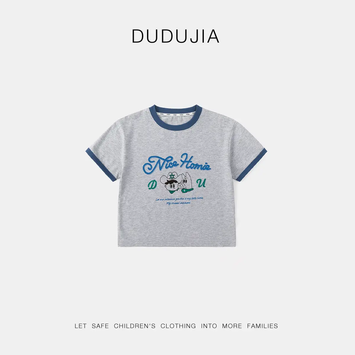 Dudujia Boys T-shirt White Cartoon Print Summer Wear - Image 7