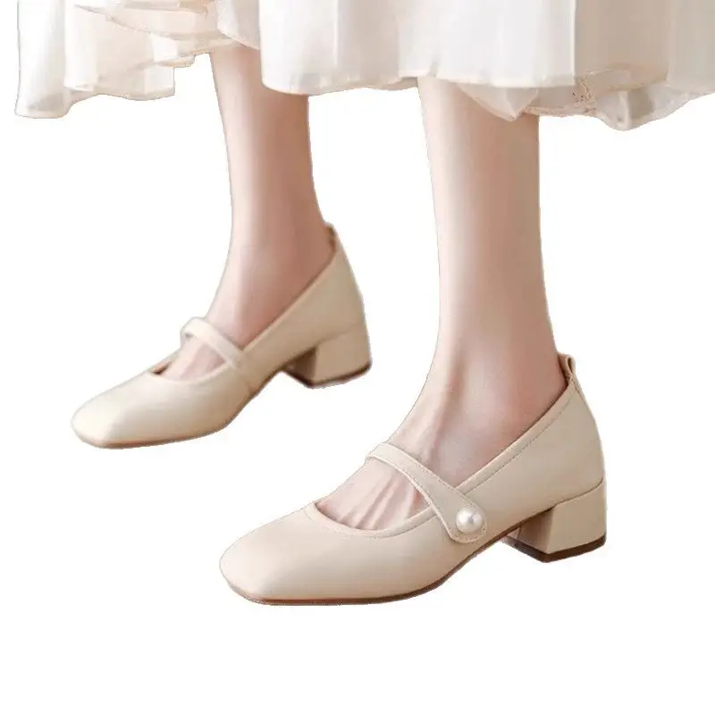 Single-layer shoes women's flat shoes 2025 spring new French style one-line Mary Jane shoes late night wind with skirt small leather shoes - Image 5