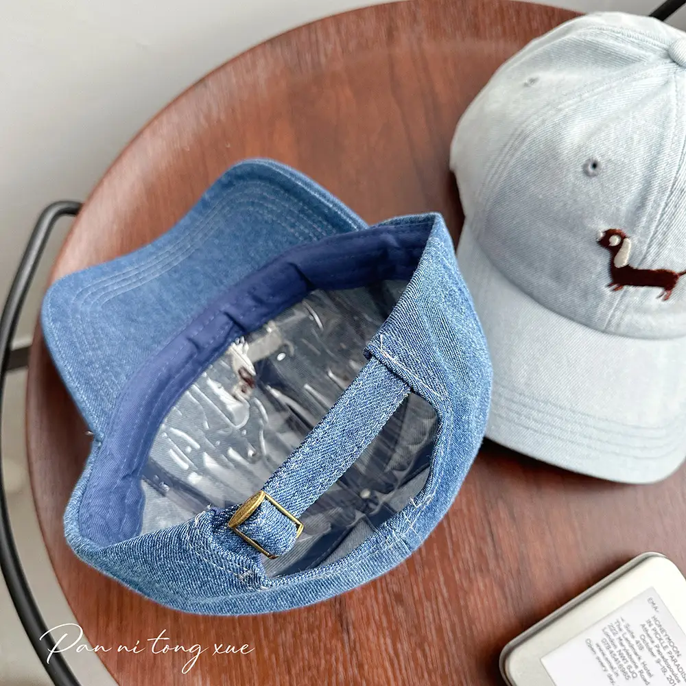 Blue Embroidered Puppy Cap for Men Women - Image 5