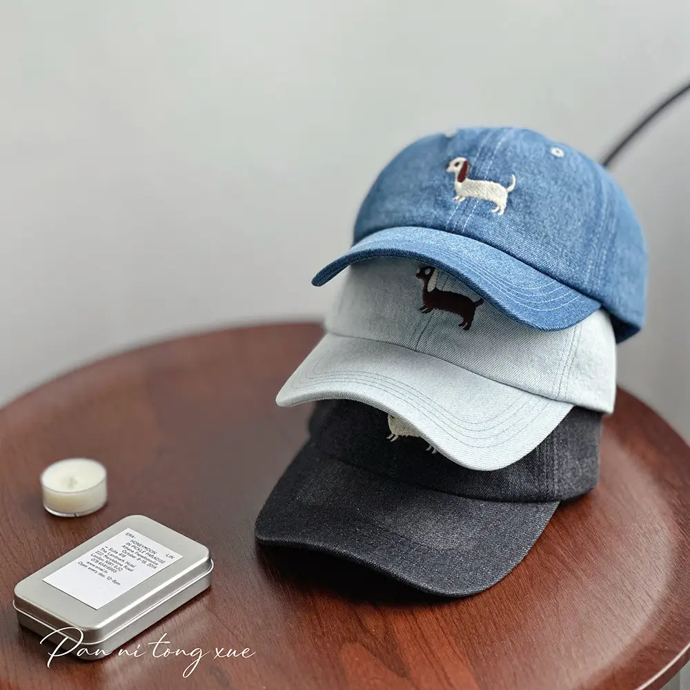 Blue Embroidered Puppy Cap for Men Women - Image 7
